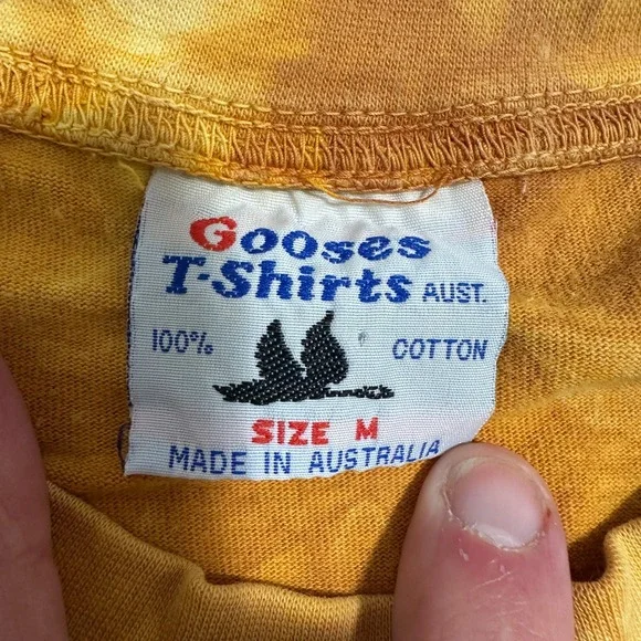 Vintage Gooses T-Shirt Aboriginal Art J.W. Eastwood Australian Tie Dye Men's Med - Picture 4 of 8